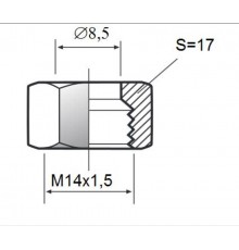 Гайка штуцера масляного насоса, N1049, Bauer kompressoren GmbH