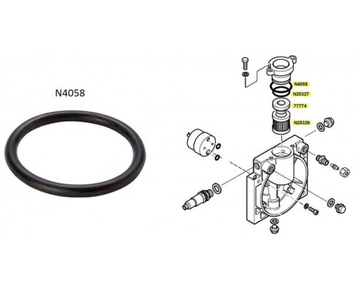 Кольцо уплотнительное масляного насоса верхнее, N4058, Bauer kompressoren GmbH Кольцо уплотнительное масляного насоса верхнее, N4058, Bauer kompressoren GmbH