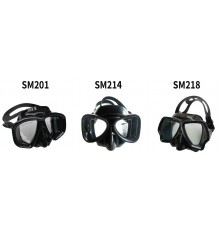 Маска водолазная двухлинзовая, черный силикон, SM201, SM214, SM218 Madison