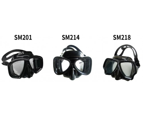 Маска водолазная двухлинзовая, черный силикон, SM201, SM214, SM218 Madison