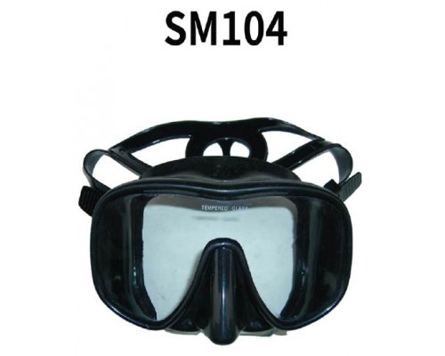 Маска водолазная однолинзовая, черный силикон, SM104, Madison Products Co., Ltd