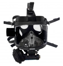 Маска полнолицевая, черная, Si Hatch без предохранительного давления, дыхательный клапан в комплекте, 96319-16 Interspiro