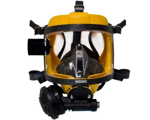 Маска полнолицевая, желтая, Si Hatch с клапаном безопасности и дыхательным клапаном в комплекте, 96319-15 Interspiro
