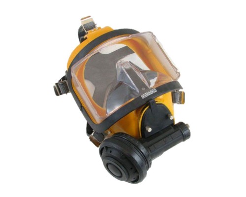 Маска полнолицевая, желтая, Si Hatch с клапаном безопасности и дыхательным клапаном в комплекте, 96319-15 Interspiro