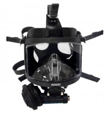 Маска полнолицевая MK II, черный силикон, с регулятором подачи воздуха,  96319-05 Interspiro