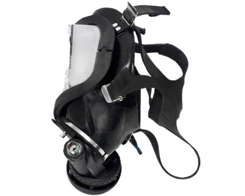 Маска полнолицевая MK II, черный силикон, с регулятором подачи воздуха,  96319-05 Interspiro