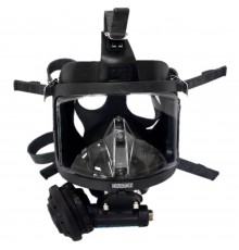 Маска полнолицевая MK II, черный силикон, с регулятором положительного давления, 96319-06 Interspiro