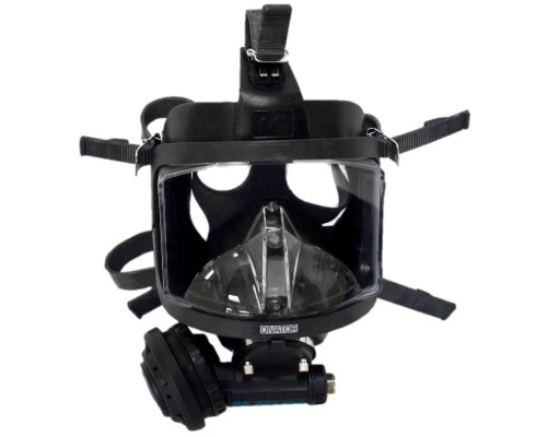 Маска полнолицевая MK II, черный силикон, с регулятором положительного давления, 96319-06 Interspiro