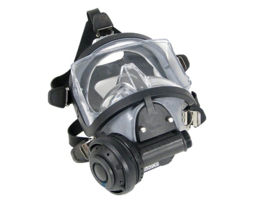 Маска полнолицевая MK II, натуральный серый каучук, с регулятором положительного давления, 96319-04 Interspiro