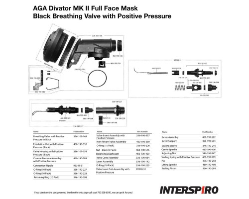Маска полнолицевая MK II , желтый силикон, с регулятором положительного давления, 96319-02 Interspiro