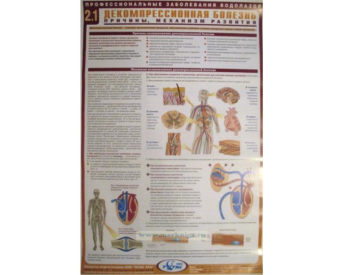 Комплект плакатов (22 шт.) Профессиональные заболевания водолазов