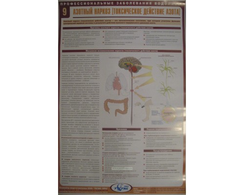 Комплект плакатов (22 шт.) Профессиональные заболевания водолазов