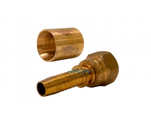 Заделка шланговая для кислородного шланга диаметром 3/8 под SL/KMB, FPBSF/M/06-04OXY, Fibron Заделка шланговая для кислородного шланга диаметром 3/8 под SL/KMB, FPBSF/M/06-04OXY, Fibron