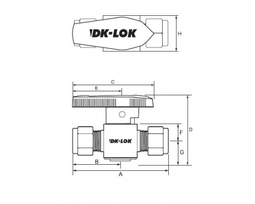 Кран пробковый 1/4NPTнар. - 1/4NPTвн., голуб. рукоятка, лат.V23A-MF-4N-OC-BL-B