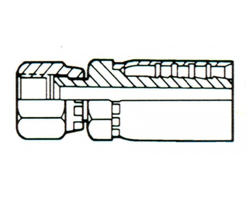 Заделка шланговая под 1/4 Amron Permanent JIC 37 Female (Synflex)